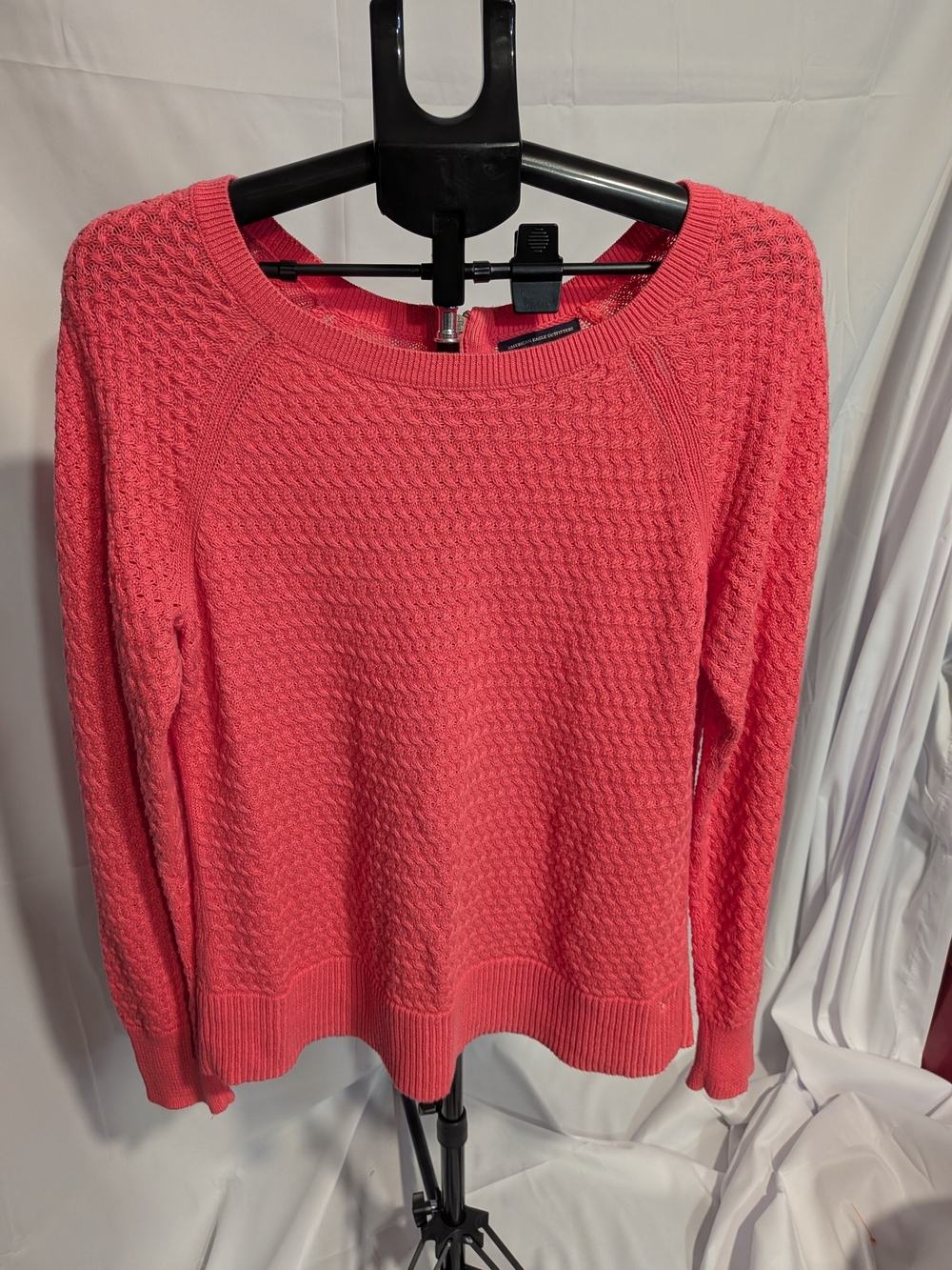 Women's Coral Textured Crewneck Sweater